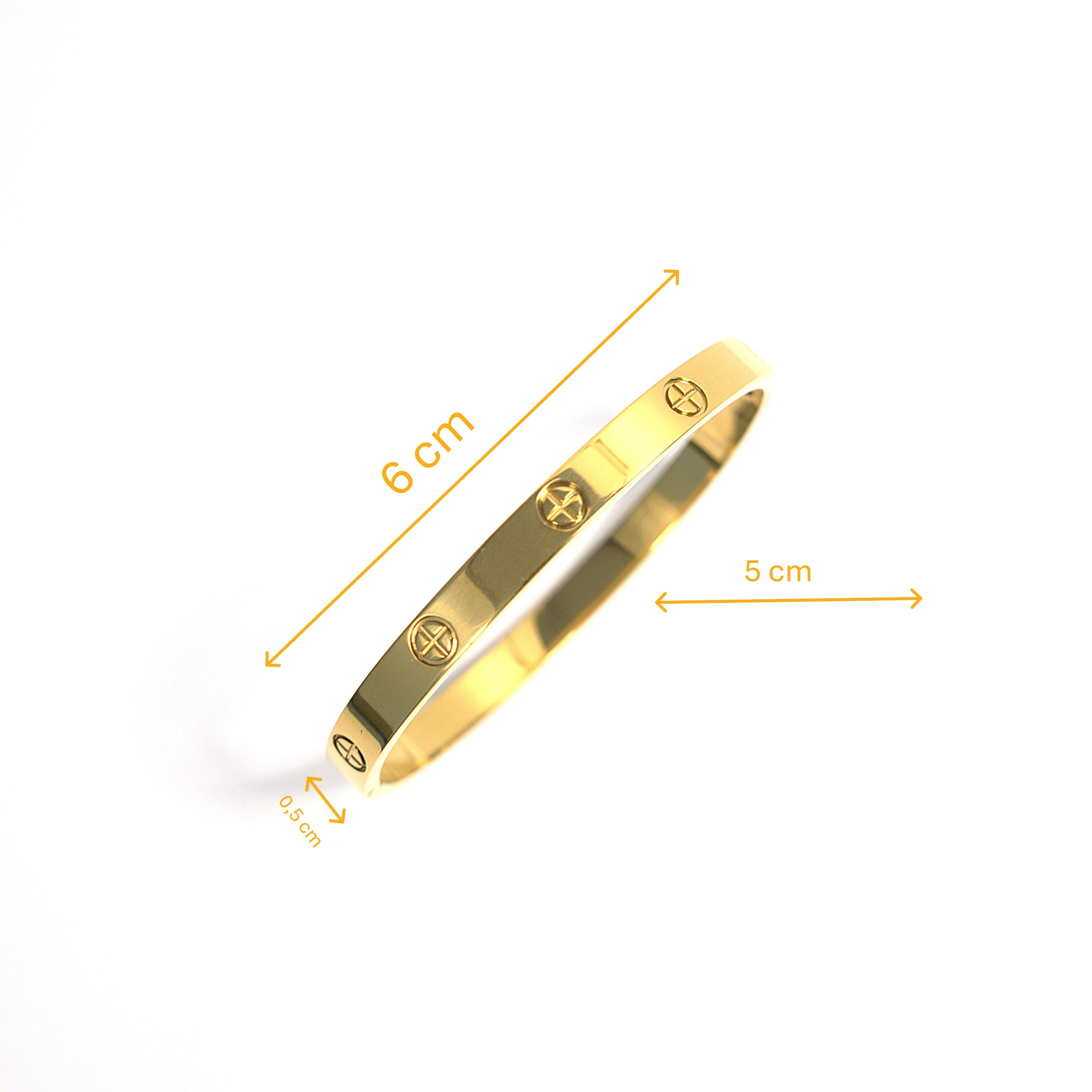 brățară tip catusa cartier placată cu aur de 18K – design delicat