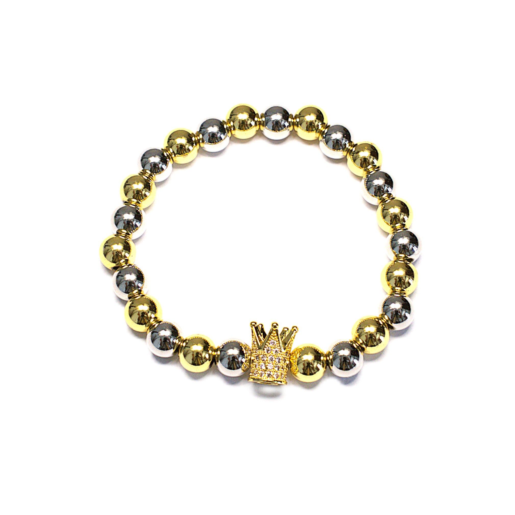 Brățară pe elastic cu charm coroană