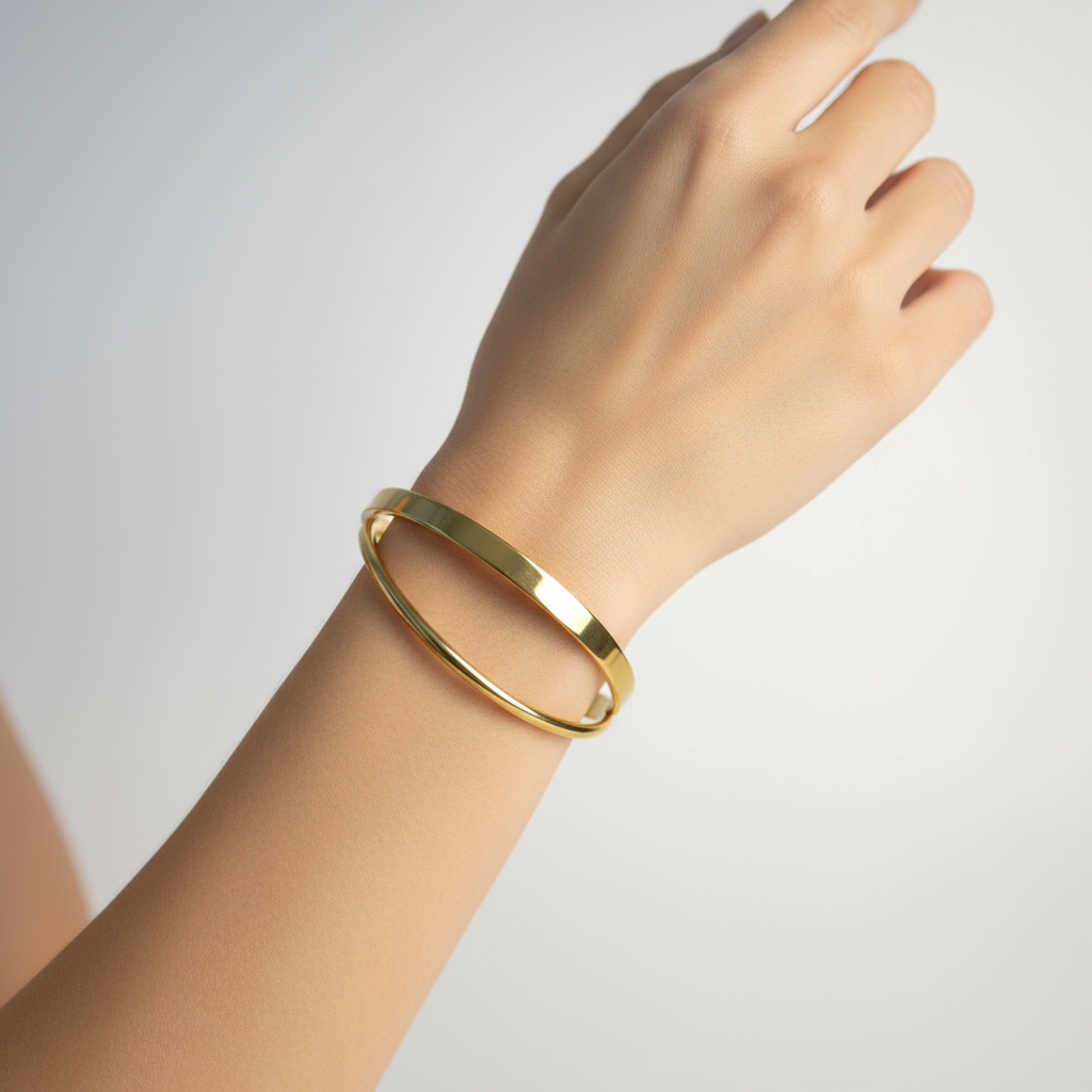 brățară fixa placată cu aur de 18K – design minimalist