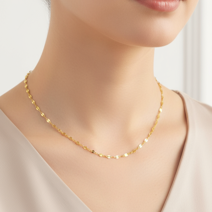 lanț auriu subțire – bijuterie de damă