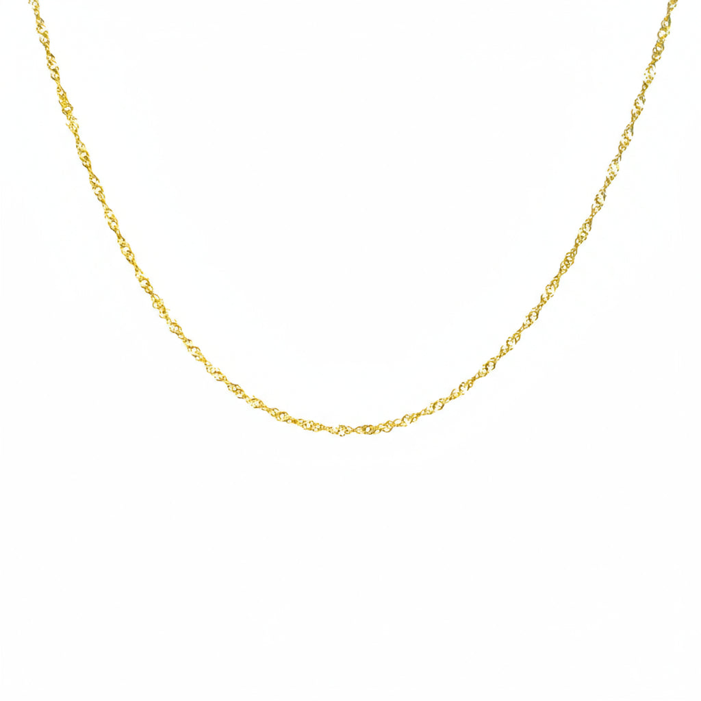 colier fin de damă cu lanț subțire placat cu aur