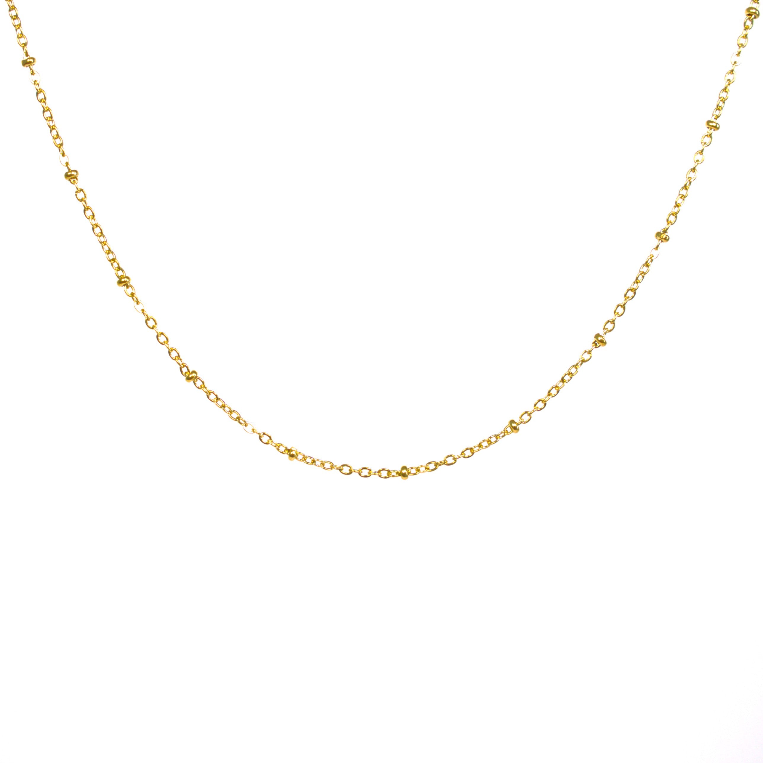 colier fin de damă cu lanț subțire placat cu aur