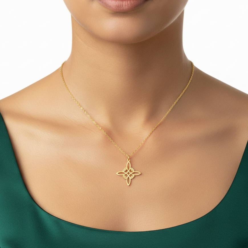 colier placat cu aur de 18K – design clasic