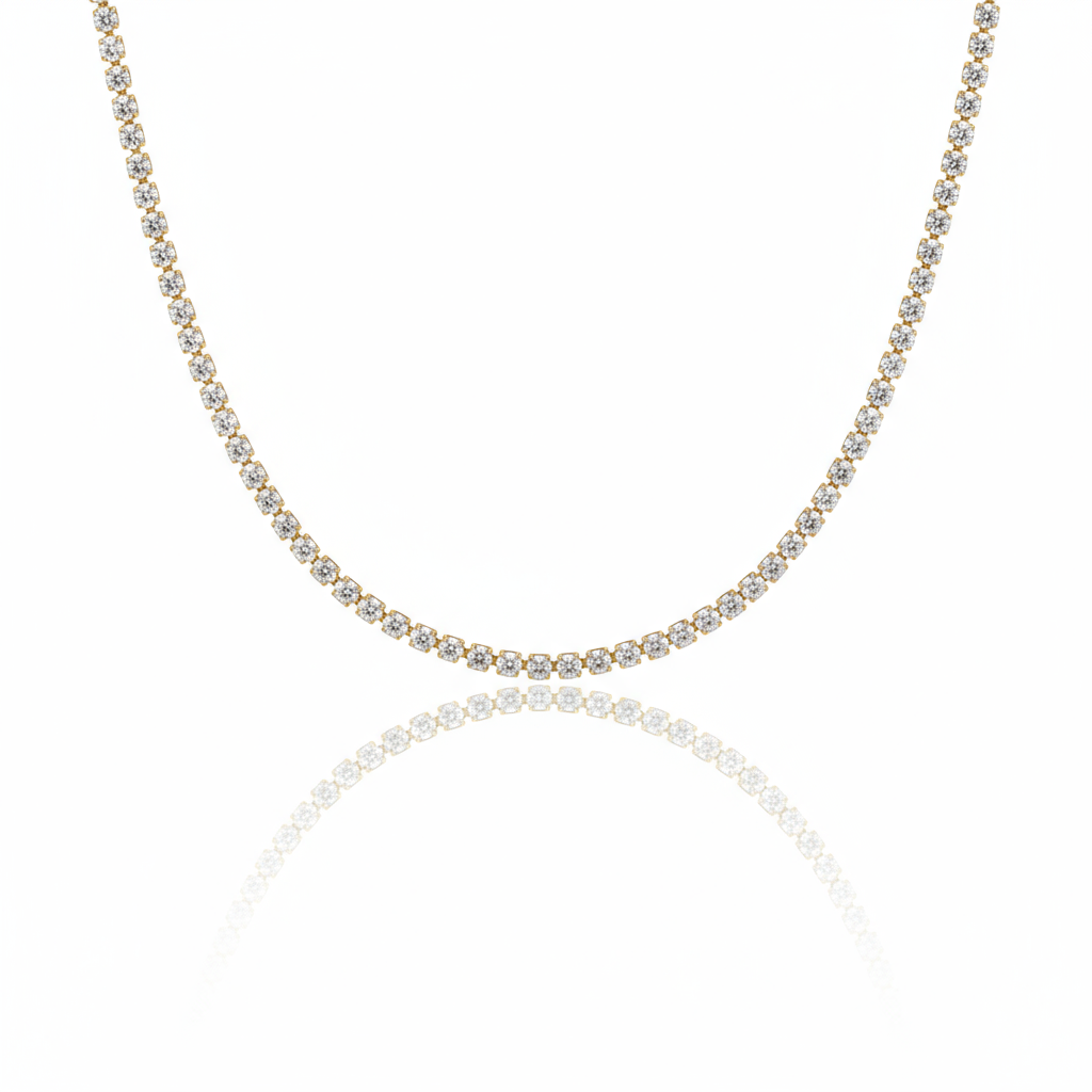 Lănțișor placat cu Aur de 18K -  Tennis