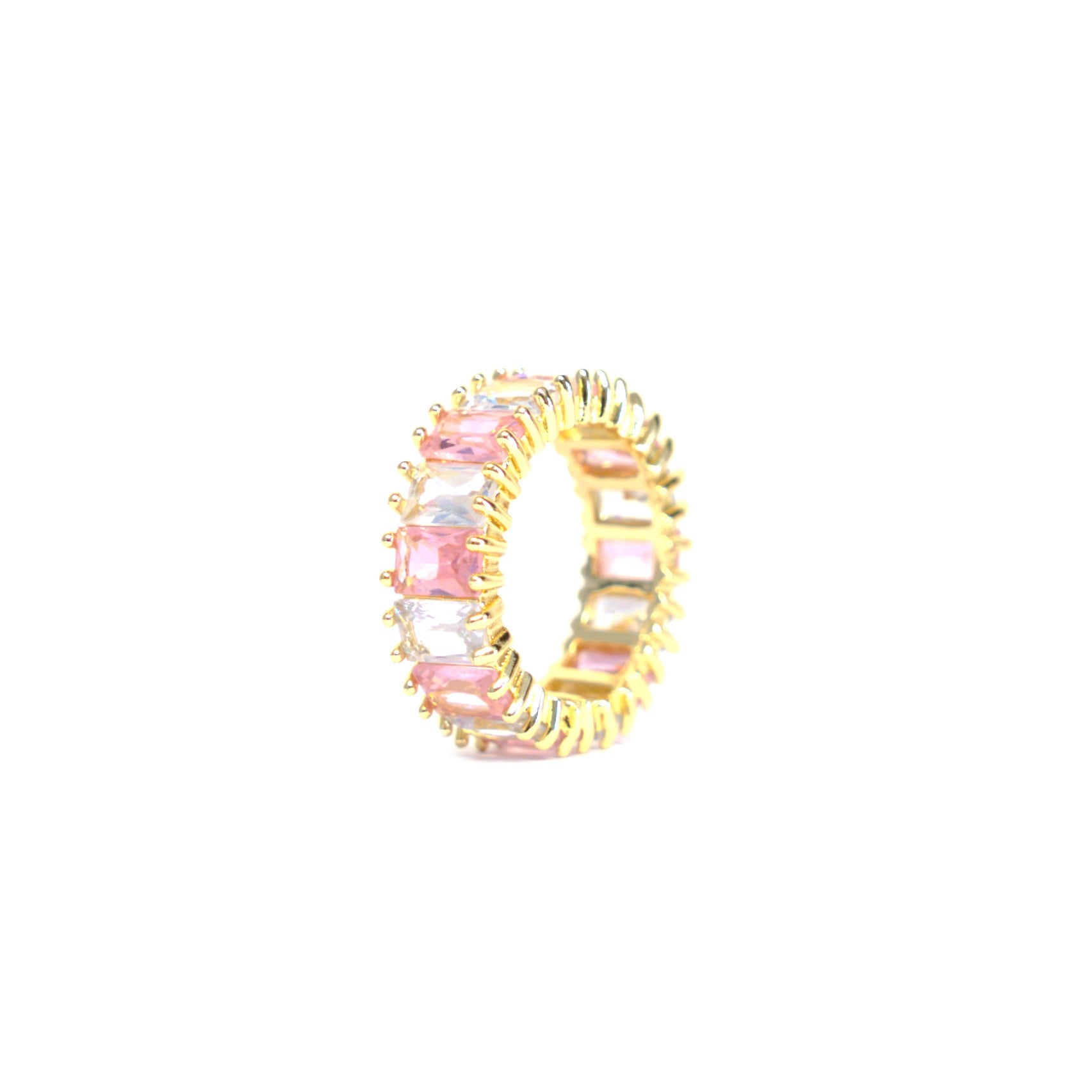 Inel placat cu Aur de 18K - Diva Shine Pink