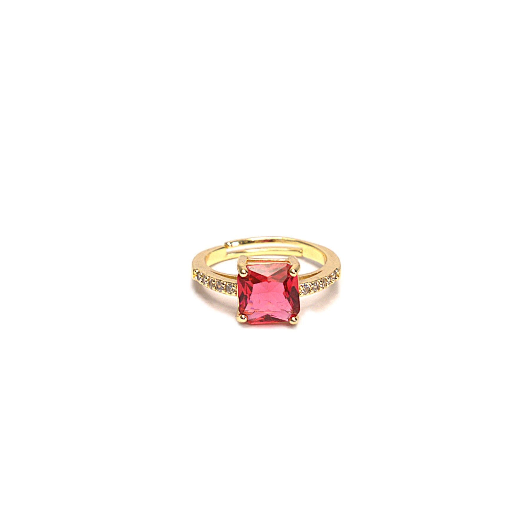 Inel placat cu Aur de 18K - Ruby Queen
