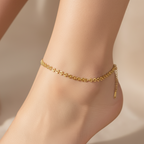 Brățară de picior placată cu aur de 18K - Eternal Shine