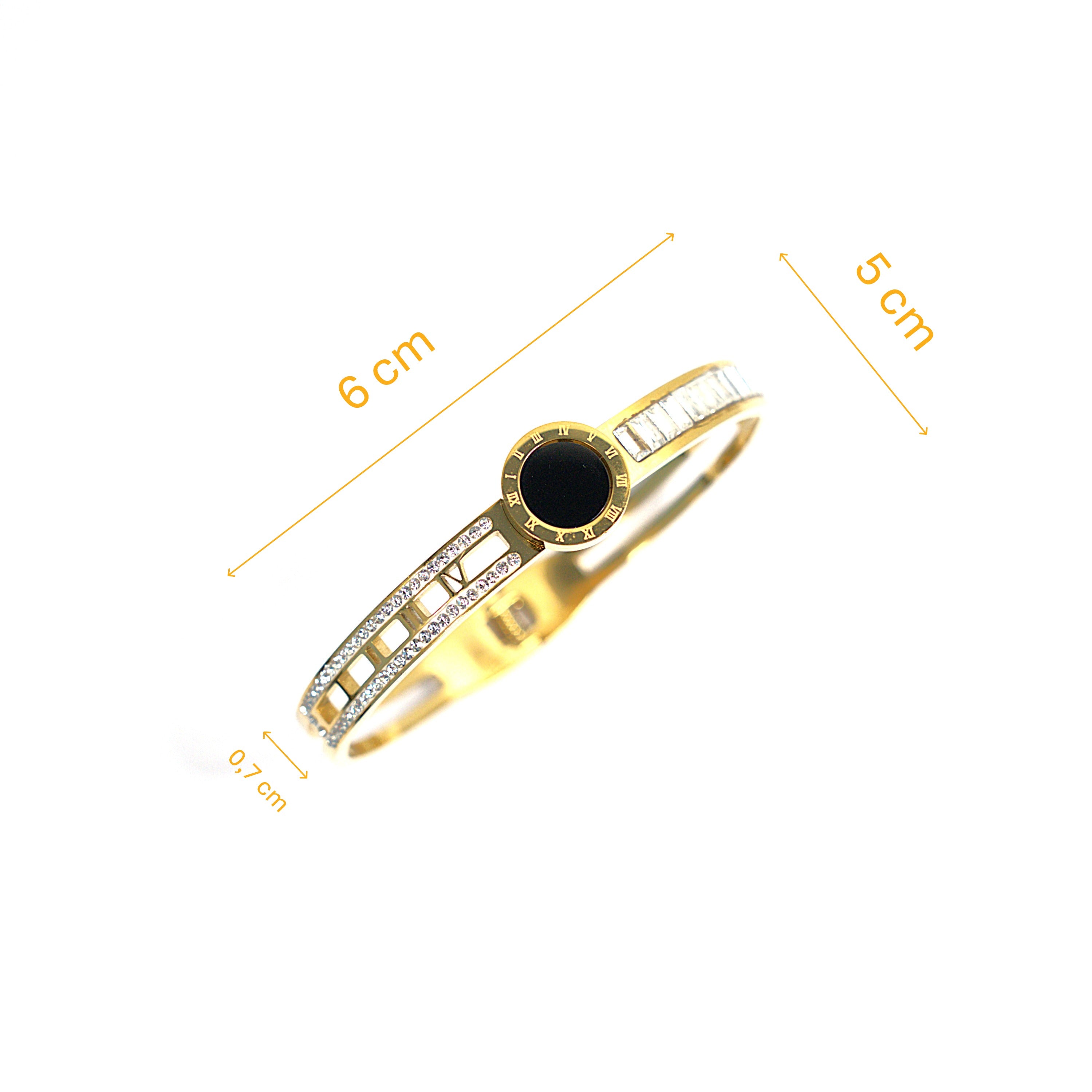 Brățară placată cu Aur de 18K - Handcuff the Circle of Love