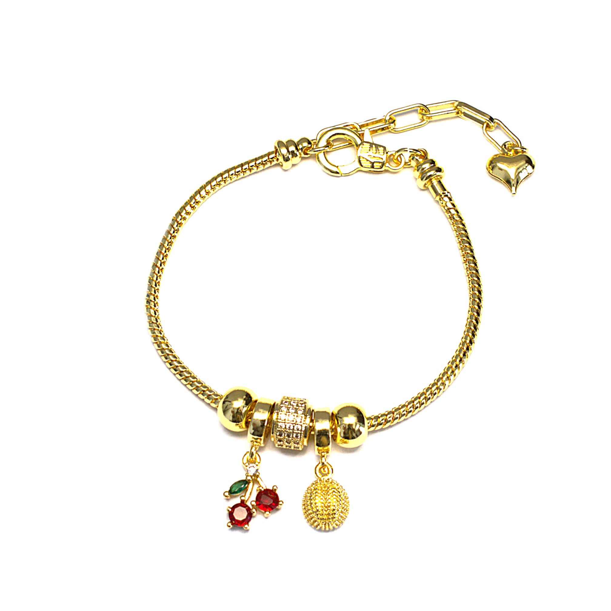 Brățară tip Pandora cu charmuri – închidere reglabilă