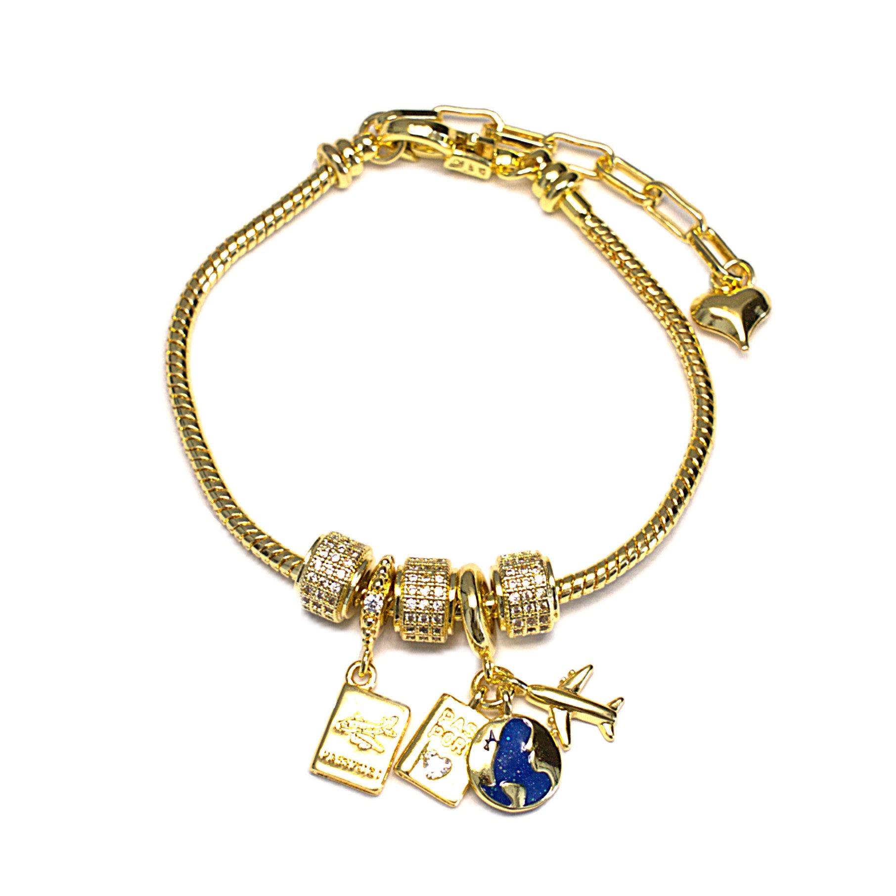 Brățară tip Pandora cu charmuri – închidere reglabilă