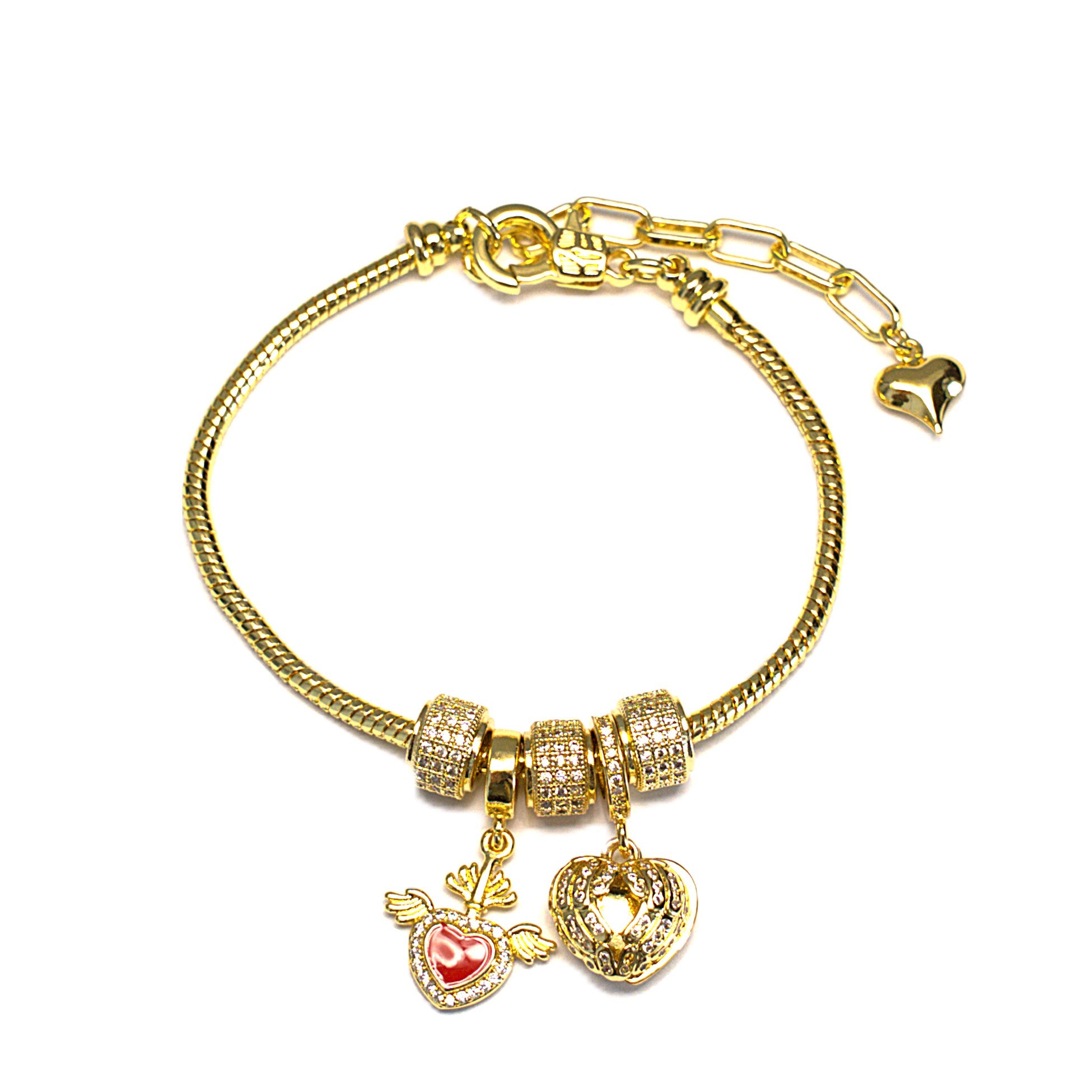 Brățară tip Pandora cu charmuri – închidere reglabilă