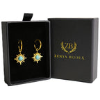 Cercei placați cu Aur de 18K - Turquoise Sun