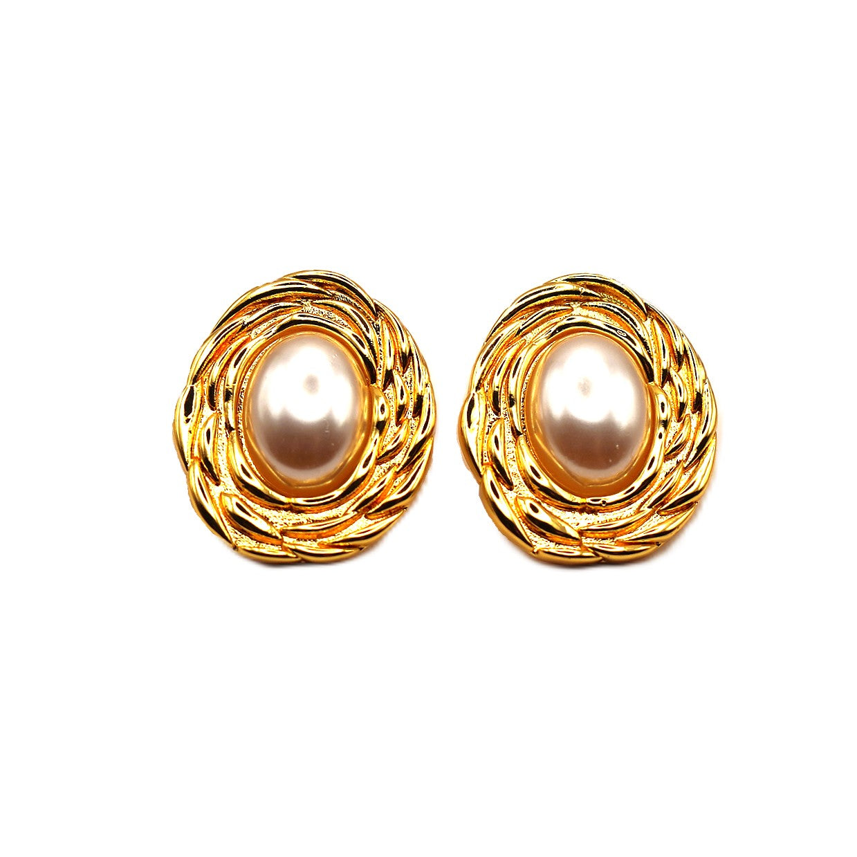 Cercei placați cu Aur de 18K - Pearl Crown
