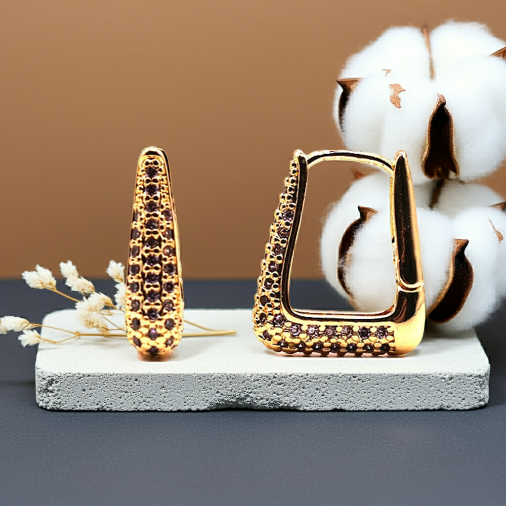 Cercei placați cu Aur de 18K - Aurora Shine