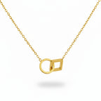 colier placat cu aur de 18K cu pandantiv elegant