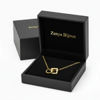 colier placat cu aur de 18K cu pandantiv elegant