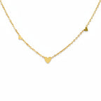 colier placat cu aur de 18K cu pandantiv elegant in forma de inima