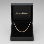 colier fin de damă cu lanț subțire placat cu aur