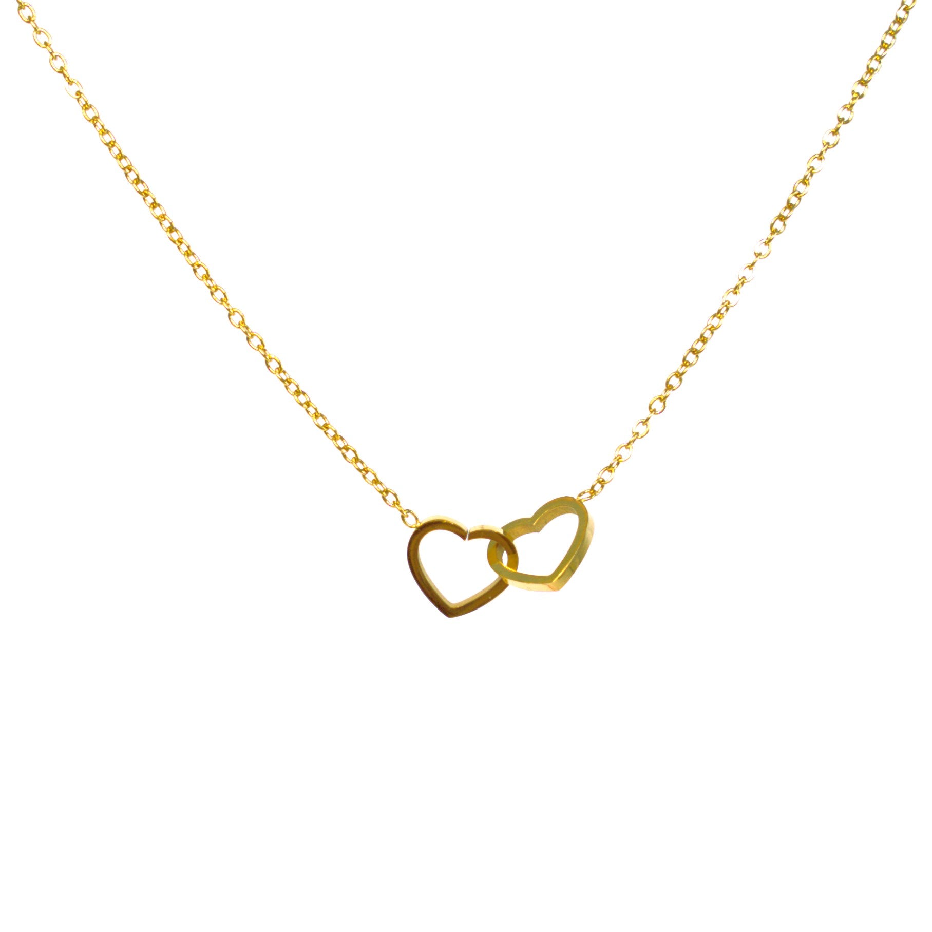 Lănțisor placat cu Aur de 18K - Connected Hearts