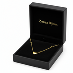 colier placat cu aur de 18K cu pandantiv elegant cu inima plina