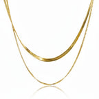 colier fin de damă cu lanț subțire placat cu aur