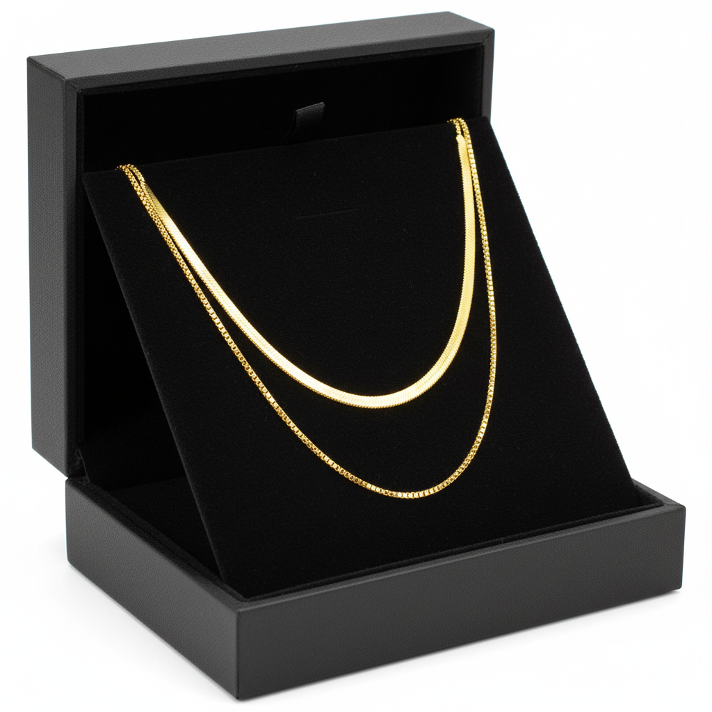 colier fin de damă cu lanț subțire placat cu aur