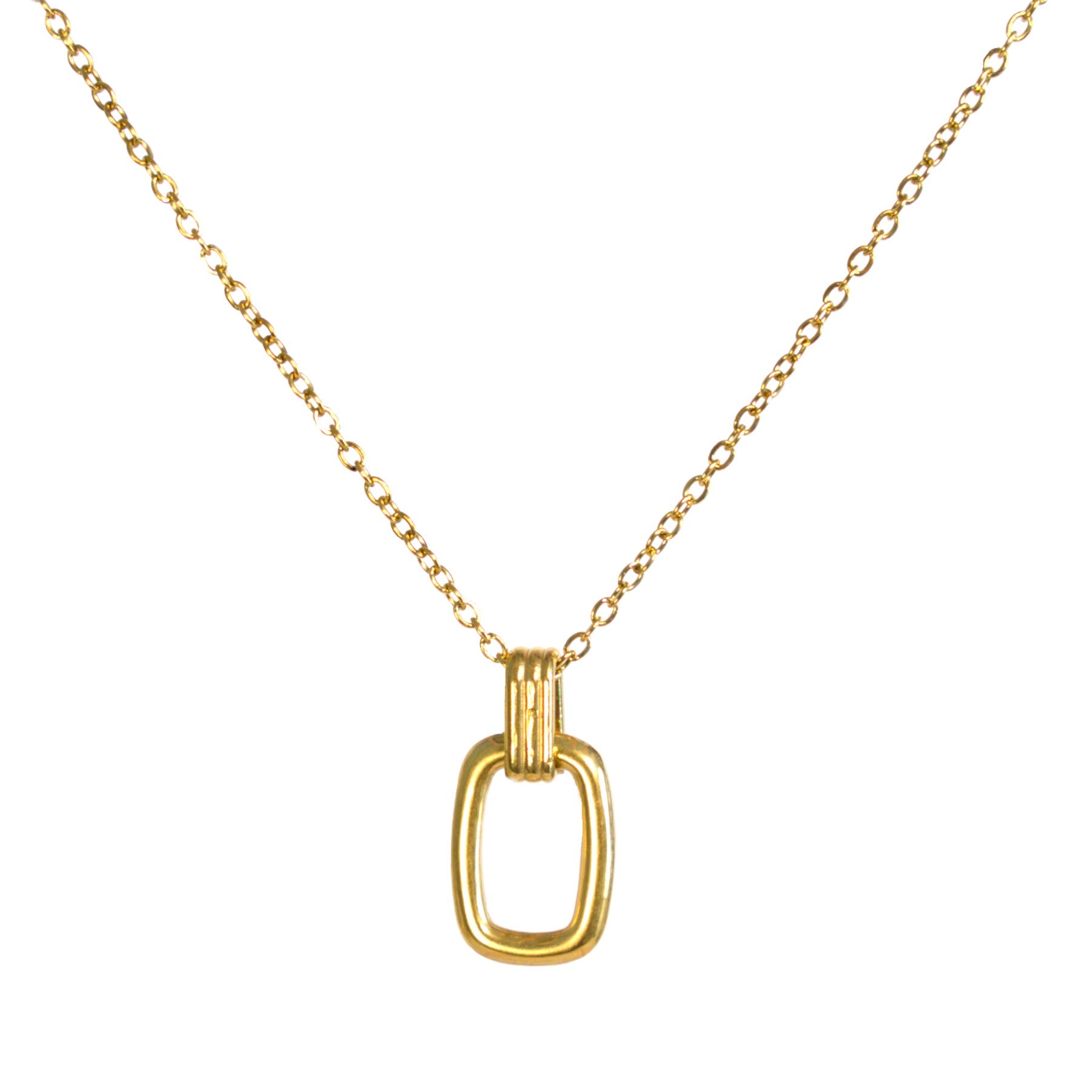 Lănțisor placat cu Aur de 18K - Empty Rectangle