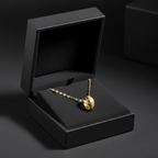 colier placat cu aur de 18K cu pandantiv elegant 2 cercuri intercalate si cu pietre