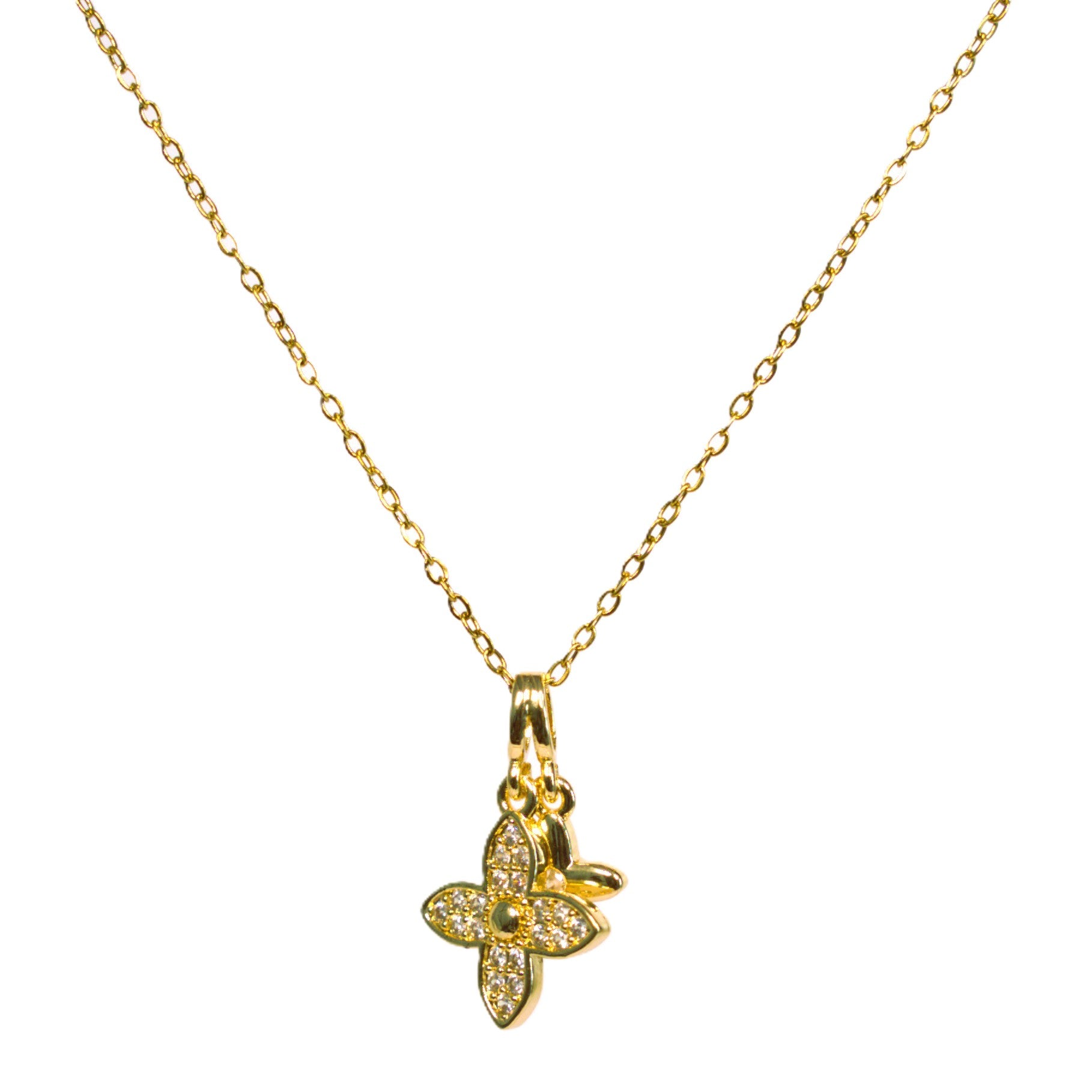 Lănțisor placat cu Aur de 18K - Flower love