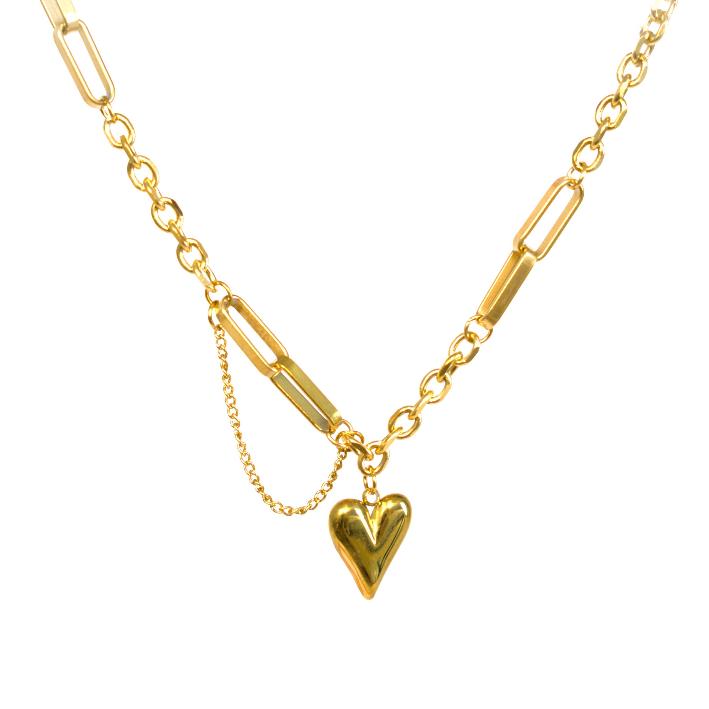 Lănțisor placat cu Aur de 18K - Complicated Heart