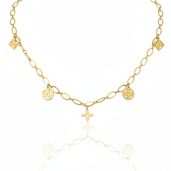 colier statement placat cu aur 18K – design modern