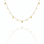 colier fin de damă cu lanț subțire placat cu aur