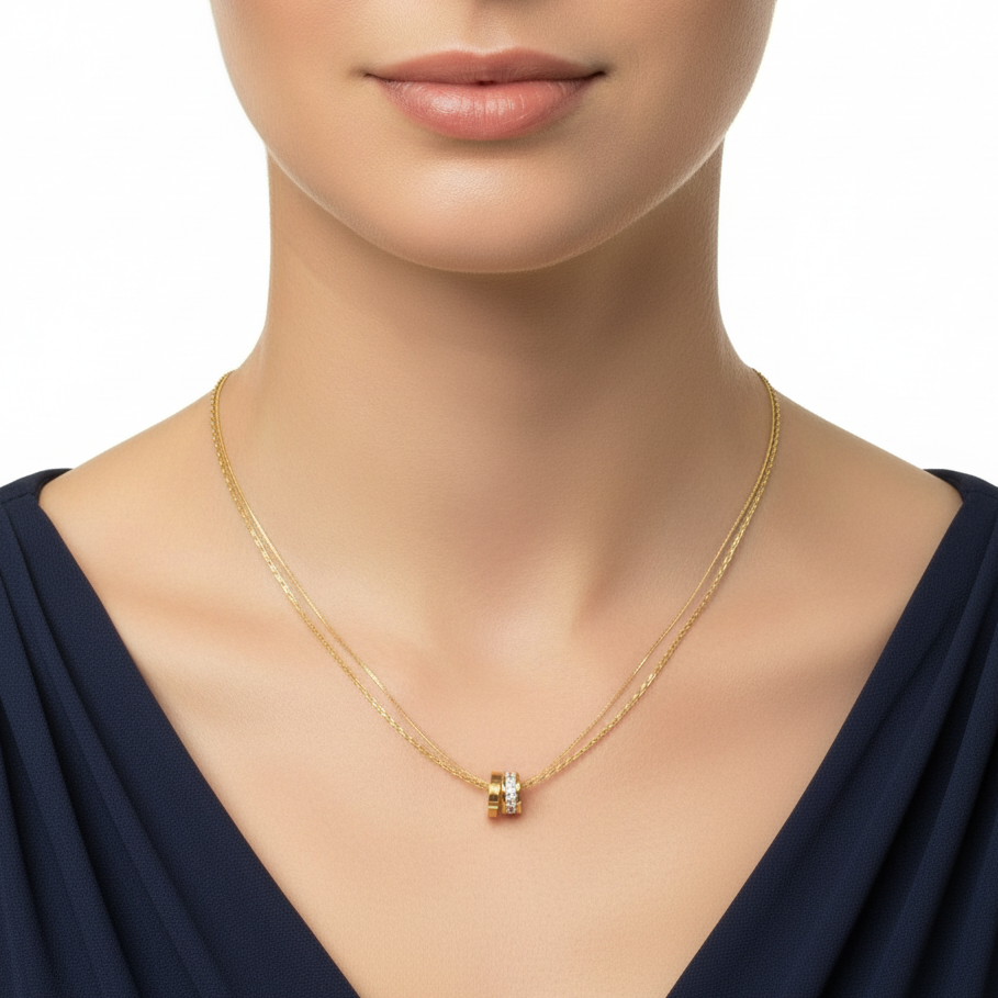 lanț elegant placat cu aur – accesoriu fashion