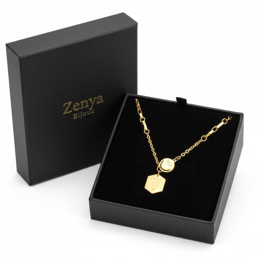 colier statement cu pandantiv – aur 18K