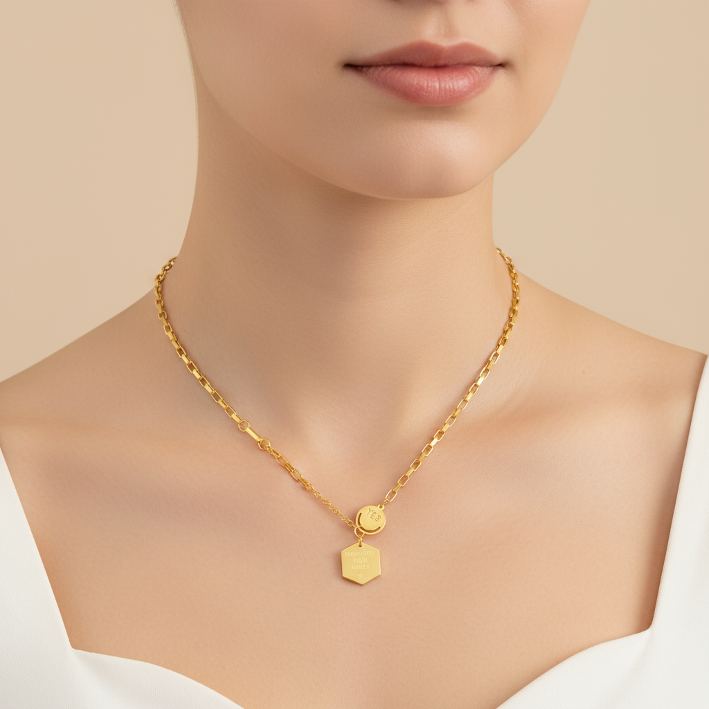 colier statement cu pandantiv – aur 18K