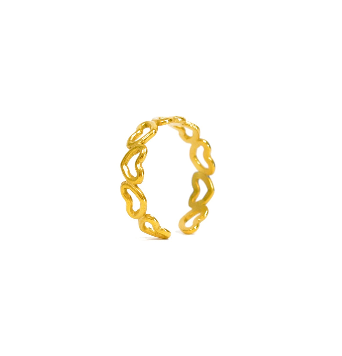 Inel placat cu Aur de 18K - Hearts