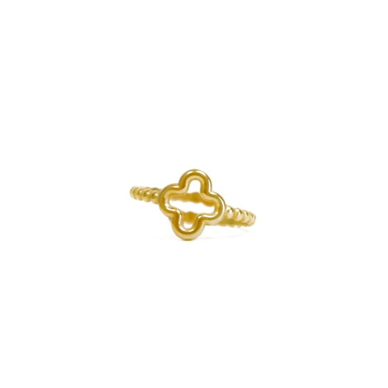 Inel placat cu Aur de 18K - Empty Clover