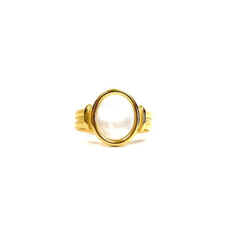 Inel placat cu Aur de 18K -  Big Moon