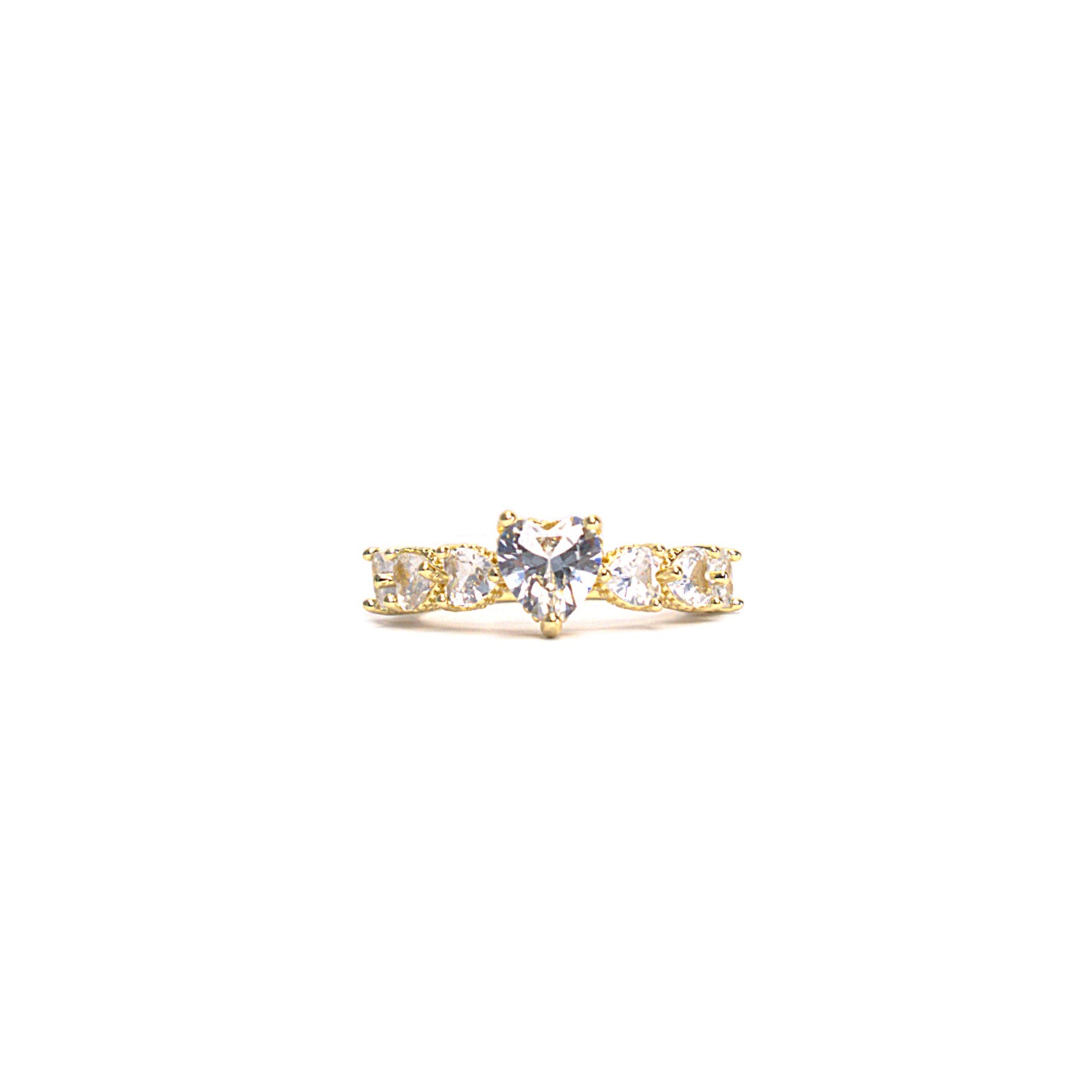 Inel placat cu Aur de 18K - Seven Hearts