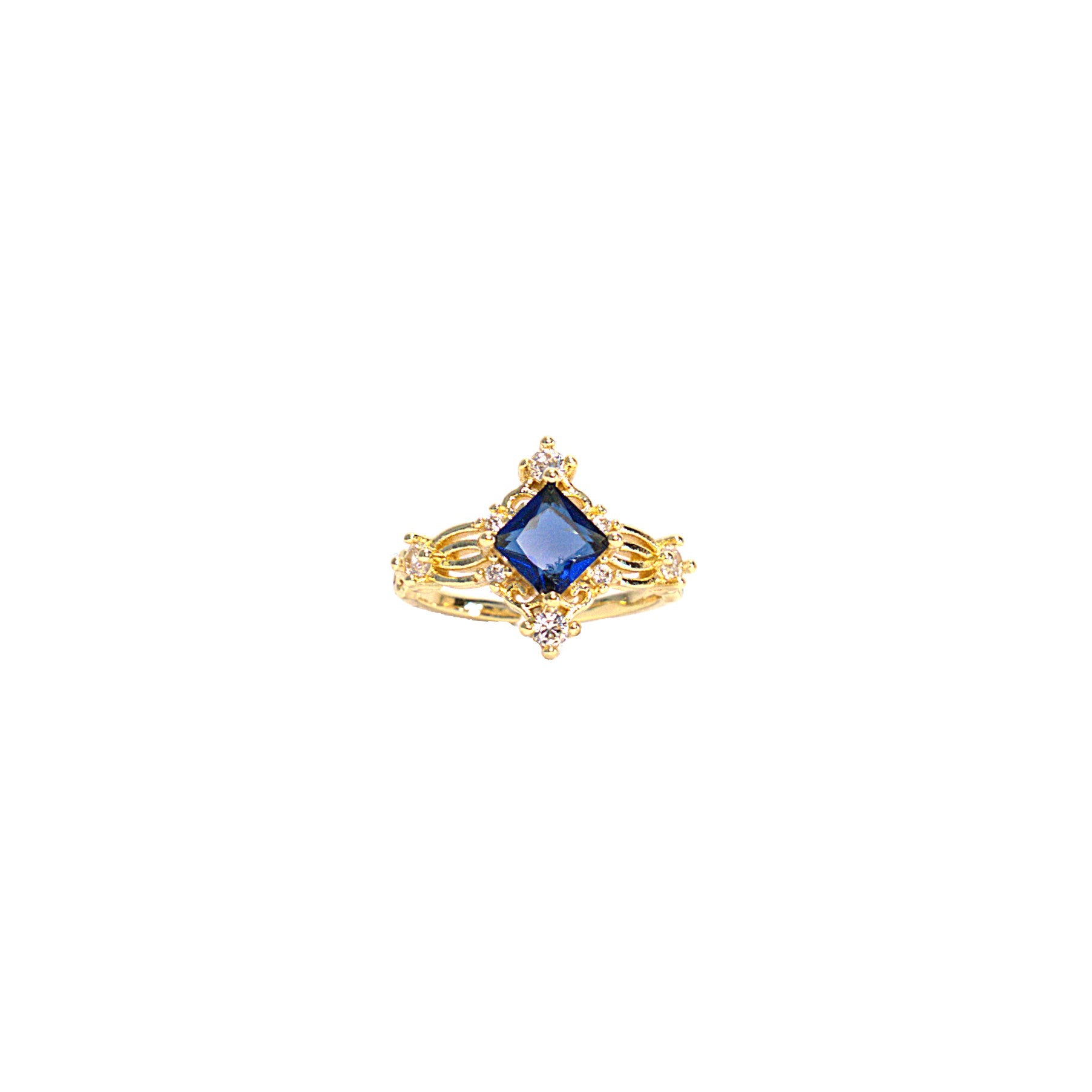Inel placat cu Aur de 18K - Royal Blue