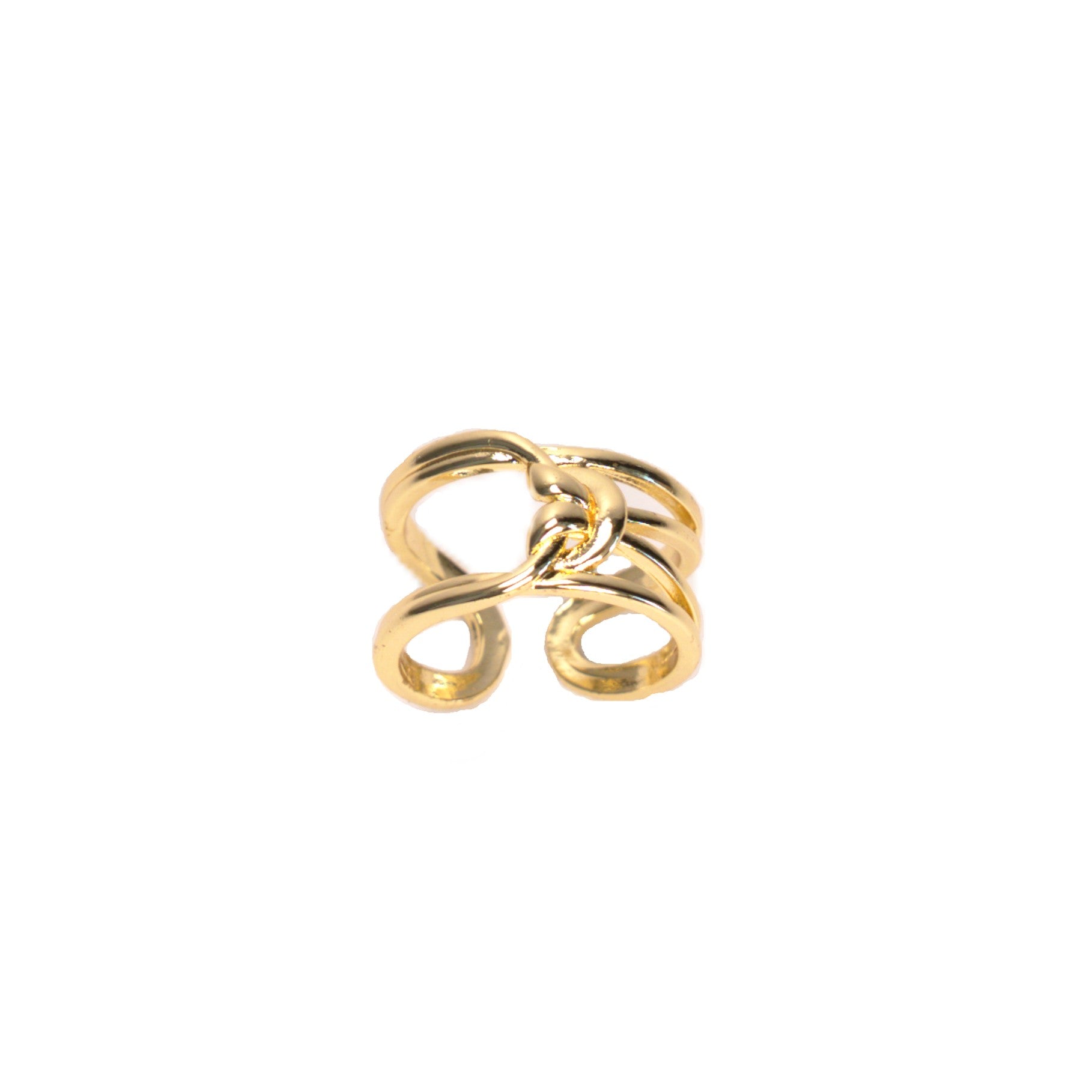 Inel placat cu Aur de 18K - Double Knot