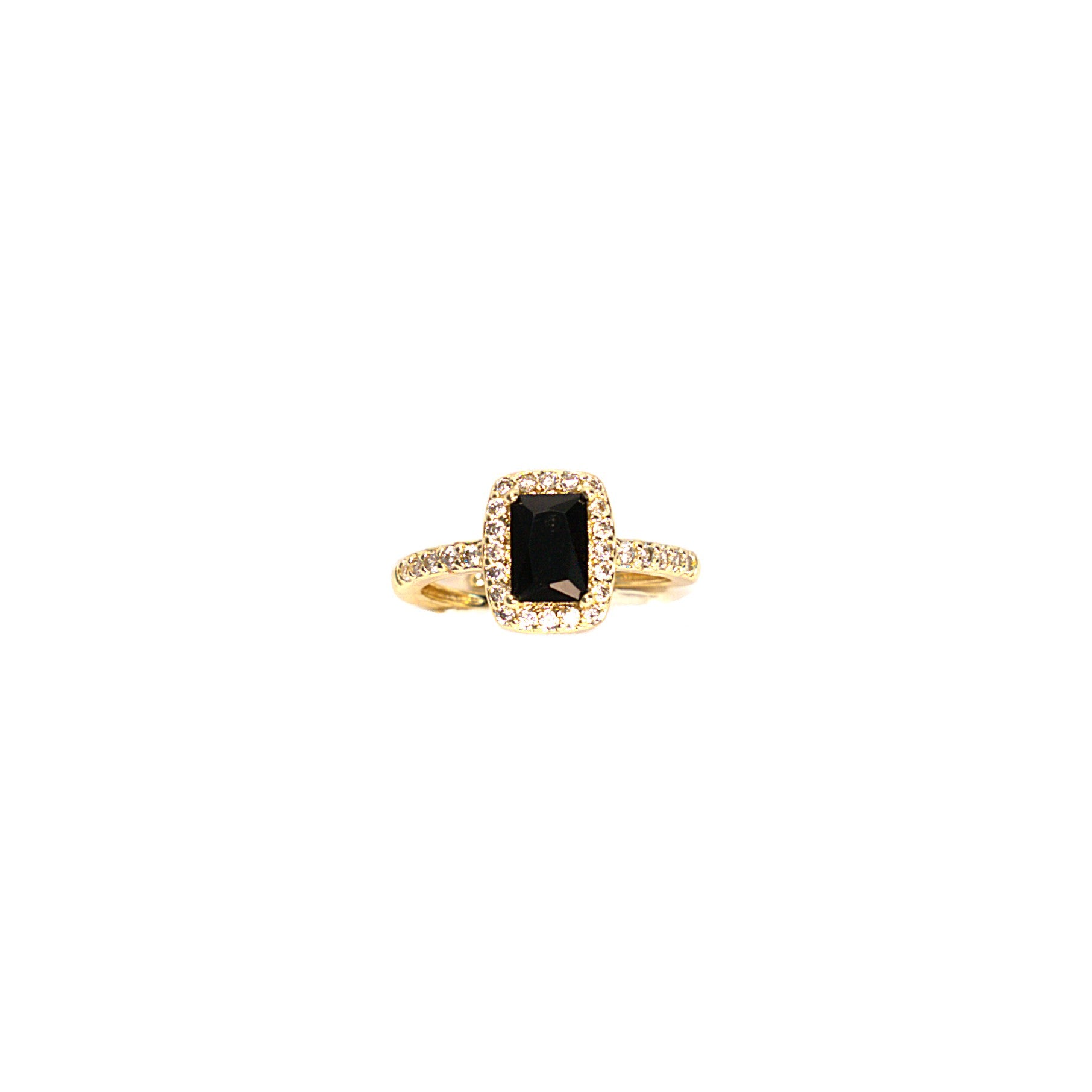 Inel placat cu Aur de 18K - Princess Black