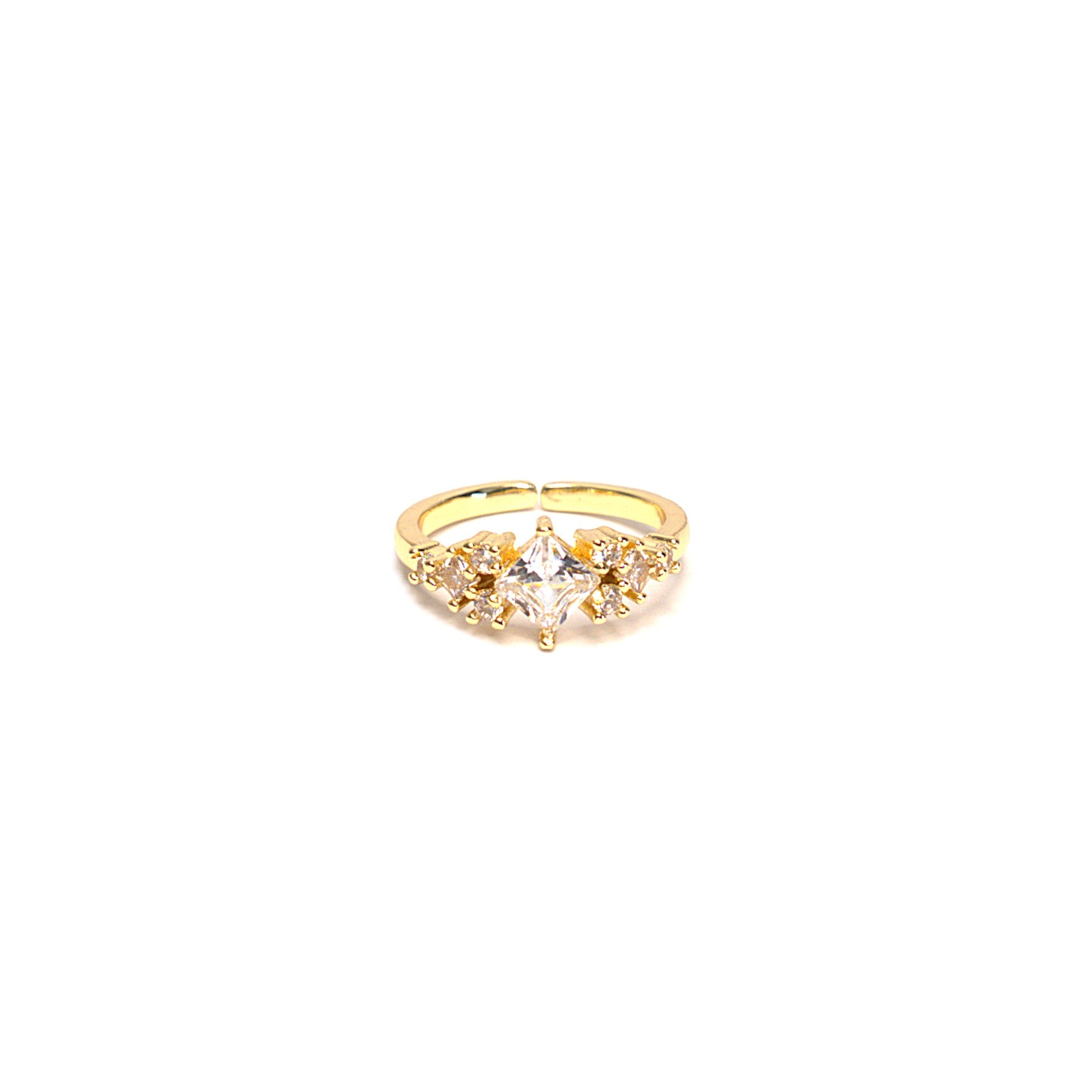 Inel placat cu Aur de 18K - Crown Jewel