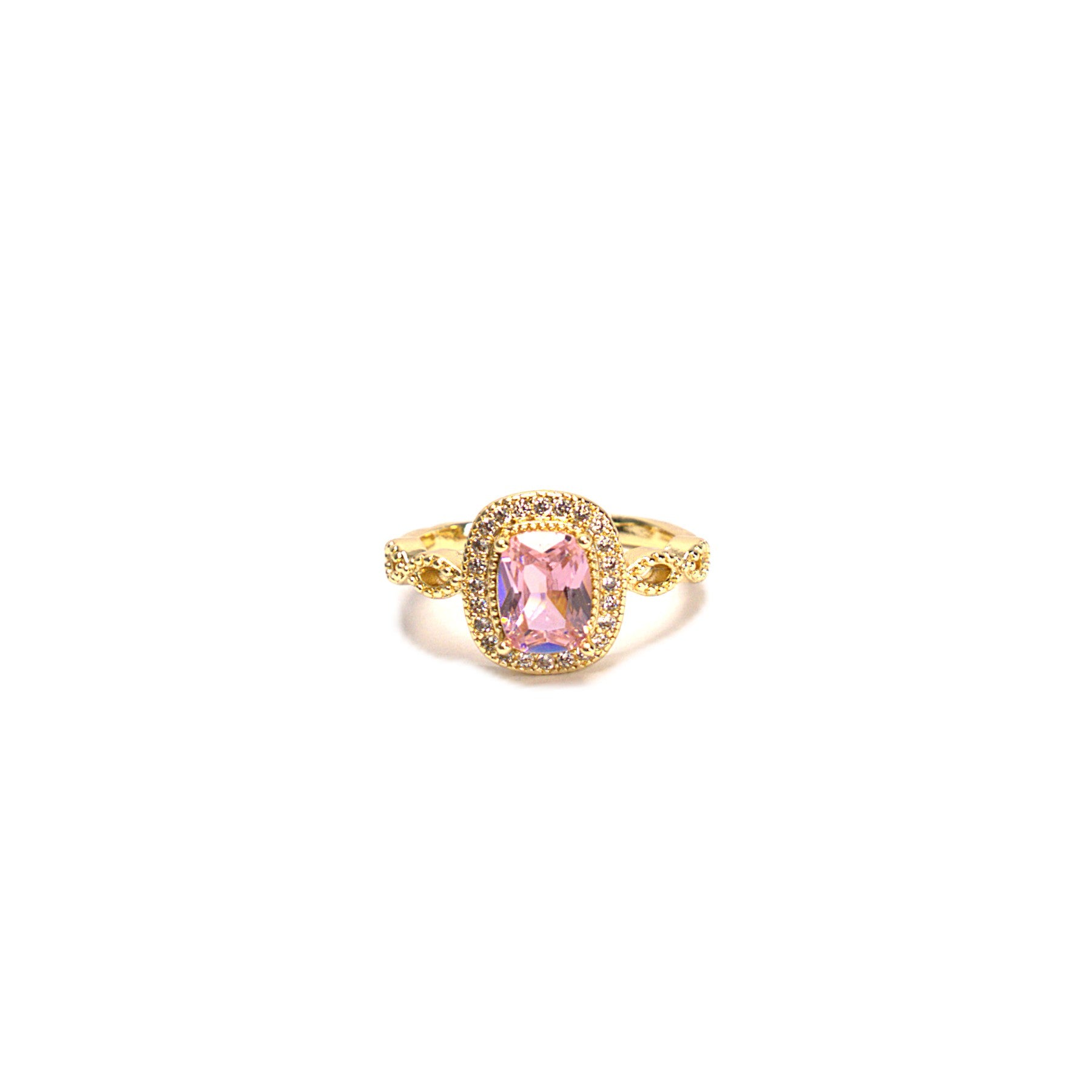 Inel placat cu Aur de 18K - Éclat Pink
