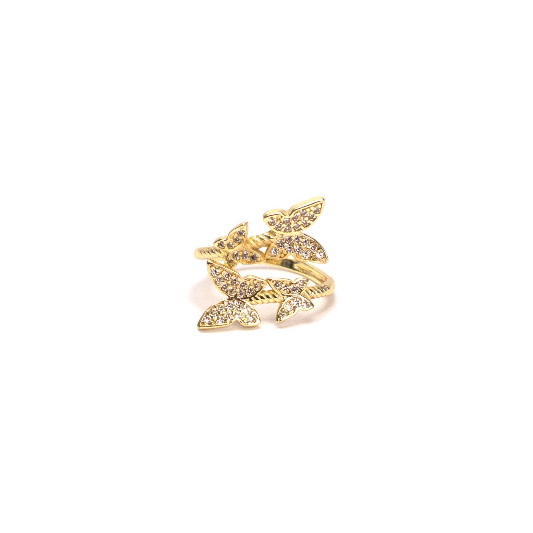 Inel placat cu Aur de 18K - Baby Butterflies