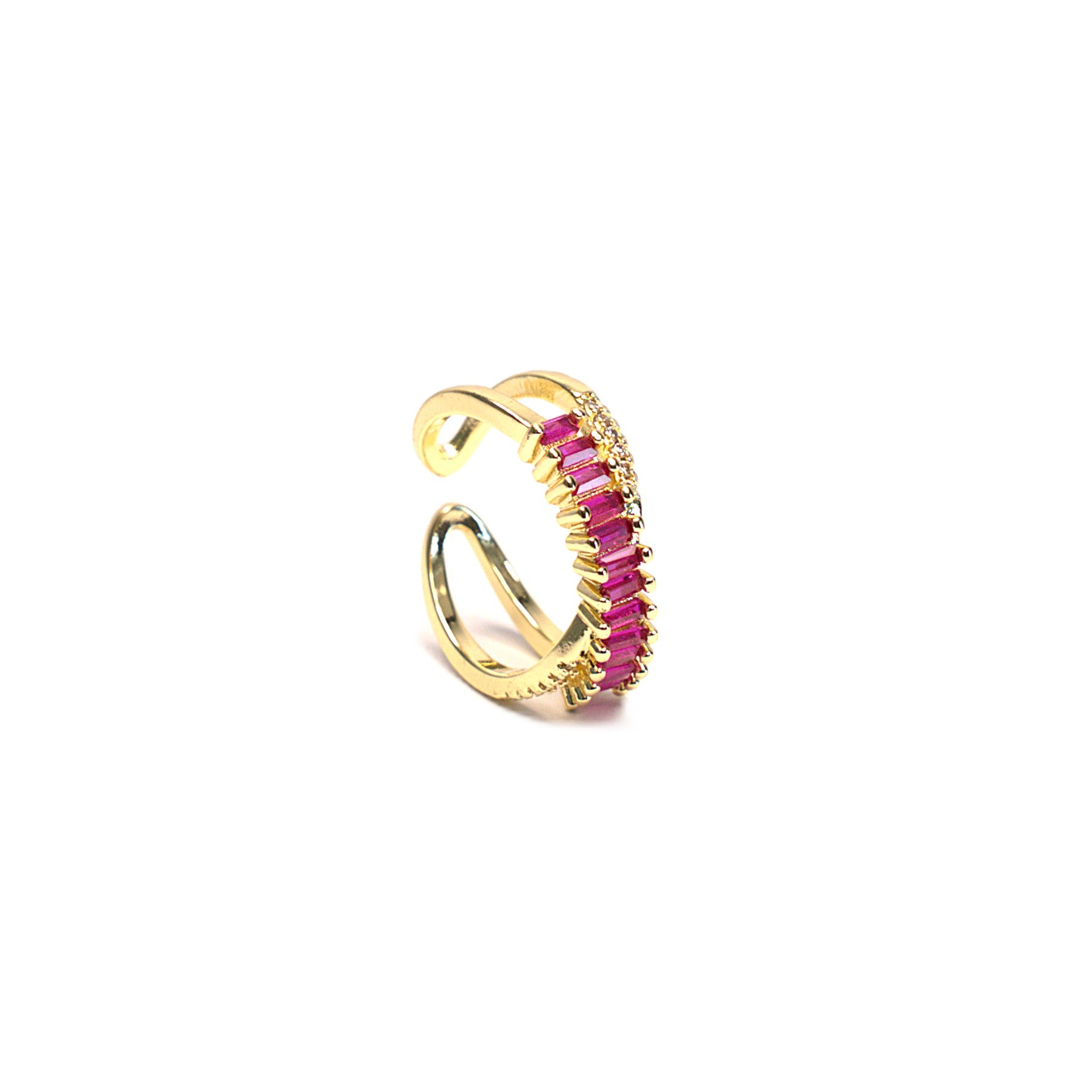 Inel placat cu Aur de 18K - Crystal Symphony Pink