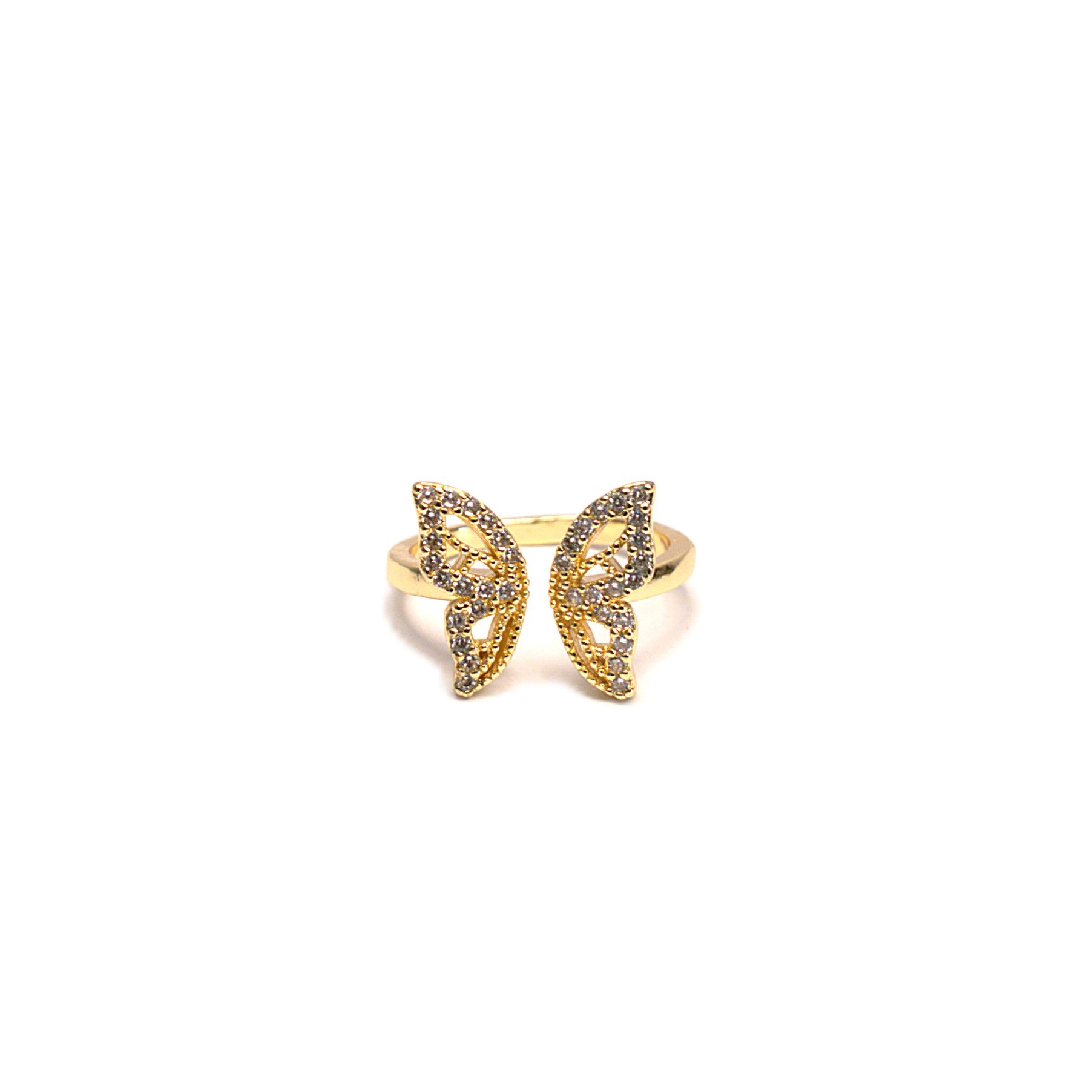 Inel placat cu Aur de 18K - Monarch Butterfly