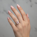 inel placat cu aur de 18K – design elegant de damă roz