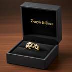 inel reglabil placat cu aur de 18K – stil minimalist forma de inima