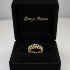 inel reglabil placat cu aur de 18K – stil minimalist